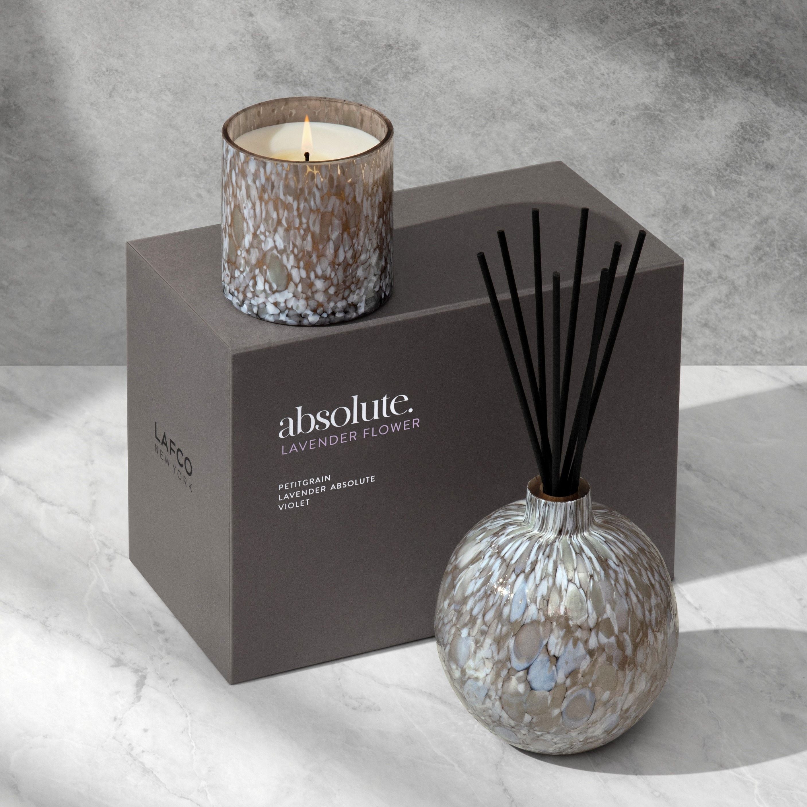Absolute Lavender Flower Scented Soy Wax Candle - Relaxing Aromatherapy for Home, Spa & Meditation