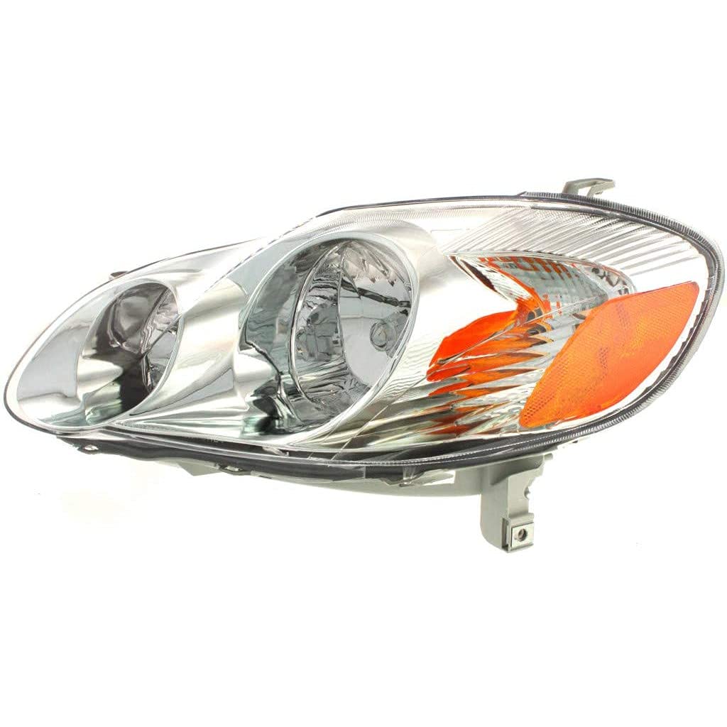 2003-2004 Toyota Corolla Headlights Pair - Driver & Passenger Side (S Model) TO2502142 TO2503142 | OEM 81150-02210 81110-02200 Replacement | Perfect for Night Driving & Car Restoration Projects