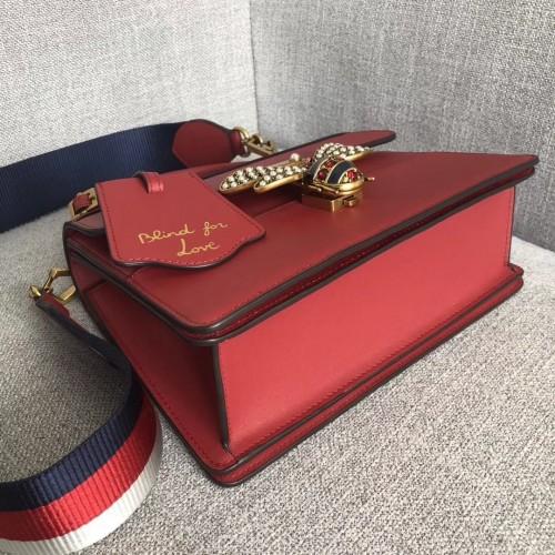 Gucci Queen Margaret Genuine Leather Handbag for Women - Red Crossbody Purse | Perfect for Work, Travel & Evening Events
