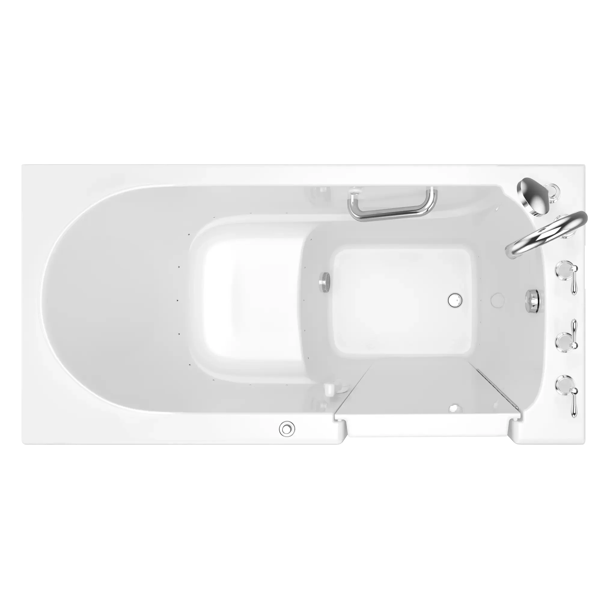 30x60 Inch Gelcoat Walk-In Bathtub with Air Spa System - Right Hand Door & Drain - Perfect for Elderly & Mobility Needs - Relaxing Hydrotherapy at Home