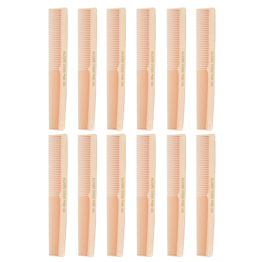 Professional 12-Piece Allegro Barber Comb Set for Hair Cutting & Styling - Perfect for Salons, Home Grooming & DIY Hairstyles