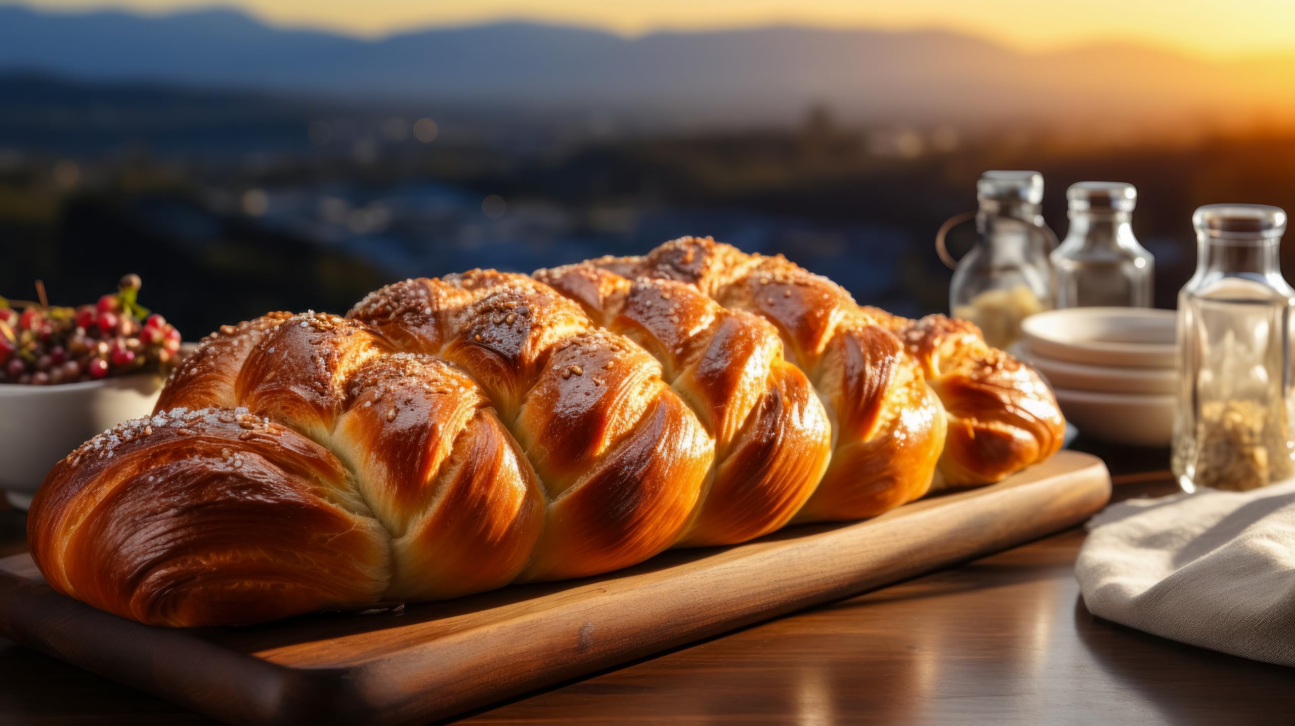 Fresh New York City Challah Bread - 2 Pack | Artisanal Kosher Jewish Egg Bread | Perfect for Shabbat, Holidays & Family Gatherings