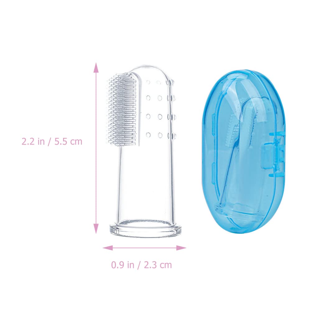 9-Piece Baby Finger Toothbrush Set - Soft Bristle Tooth & Tongue Cleaner for Infants & Toddlers - Oral Hygiene Training Brush with Easy-Grip Handle - Perfect for Teething, Early Dental Care & Gentle Cleaning at Home or On-the-Go