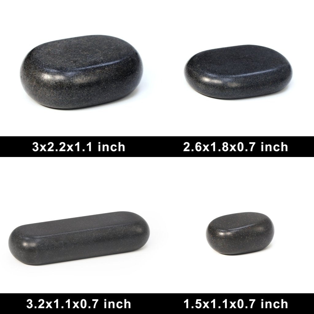 28-Piece Essential Hot Stone Massage Set - Professional & Home Spa Therapy Kit with Natural Basalt Rocks for Relaxation, Pain Relief & Healing | Perfect for Massage Therapists, Couples & Self-Care