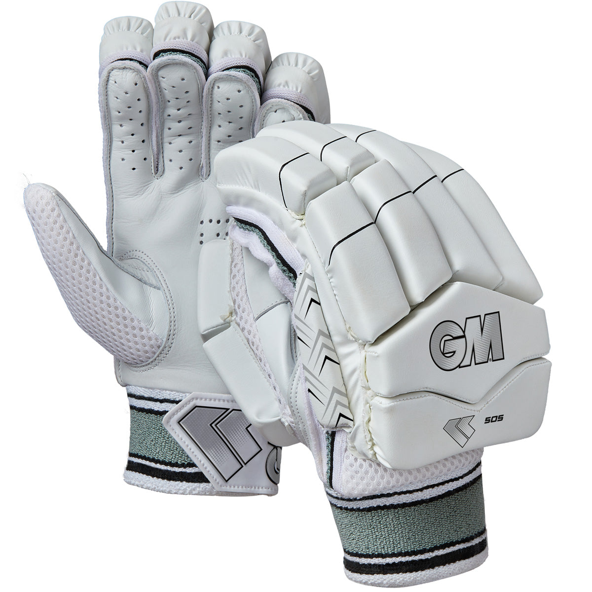 Gunn & Moore 505 Cricket Batting Gloves 2025 - Premium Leather Protection for Cricket Players - Perfect for Practice & Match Play