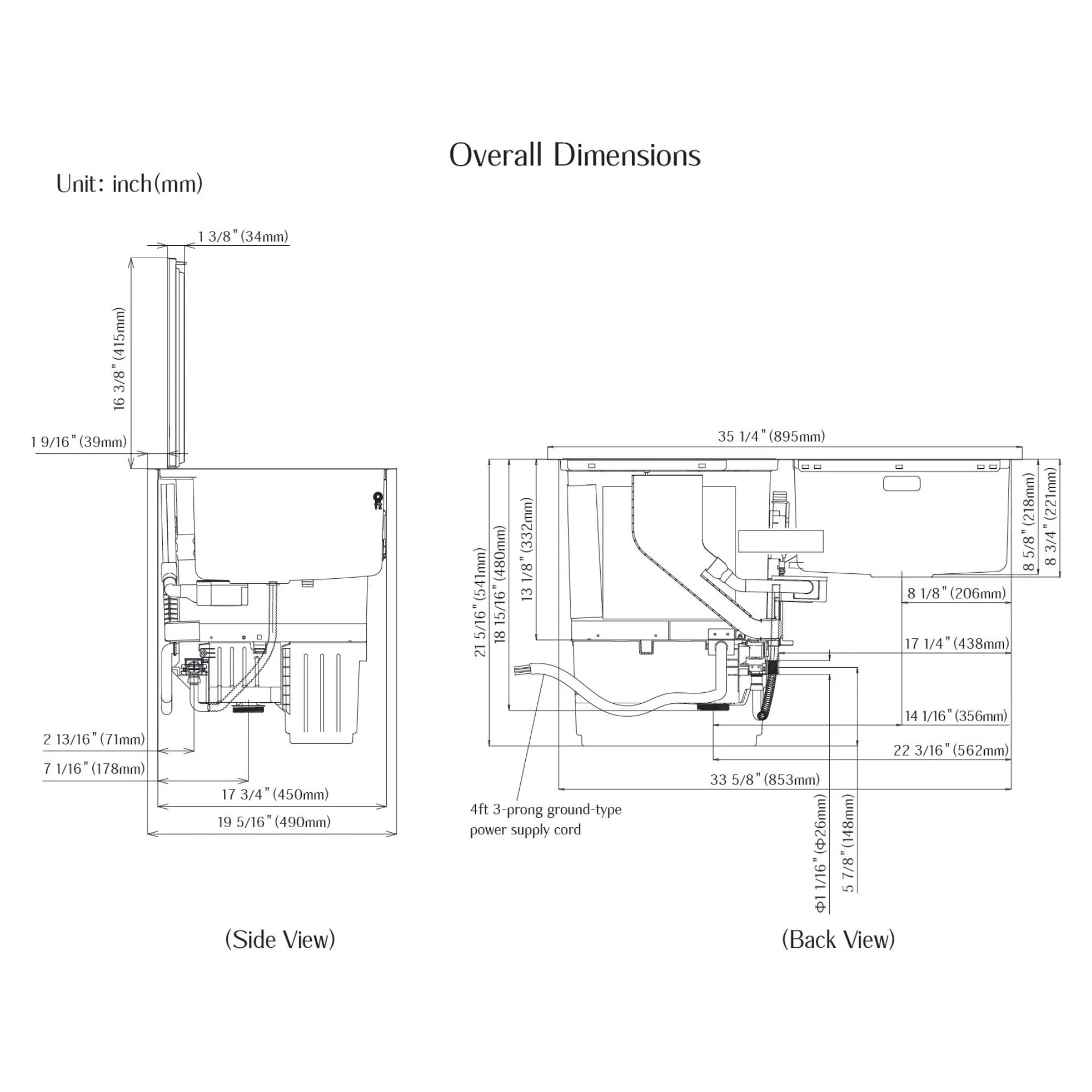 Fotile SD2F P3 2-in-1 Built-in Sink Dishwasher Combo System - Space Saving Kitchen Appliance for Small Homes & Apartments