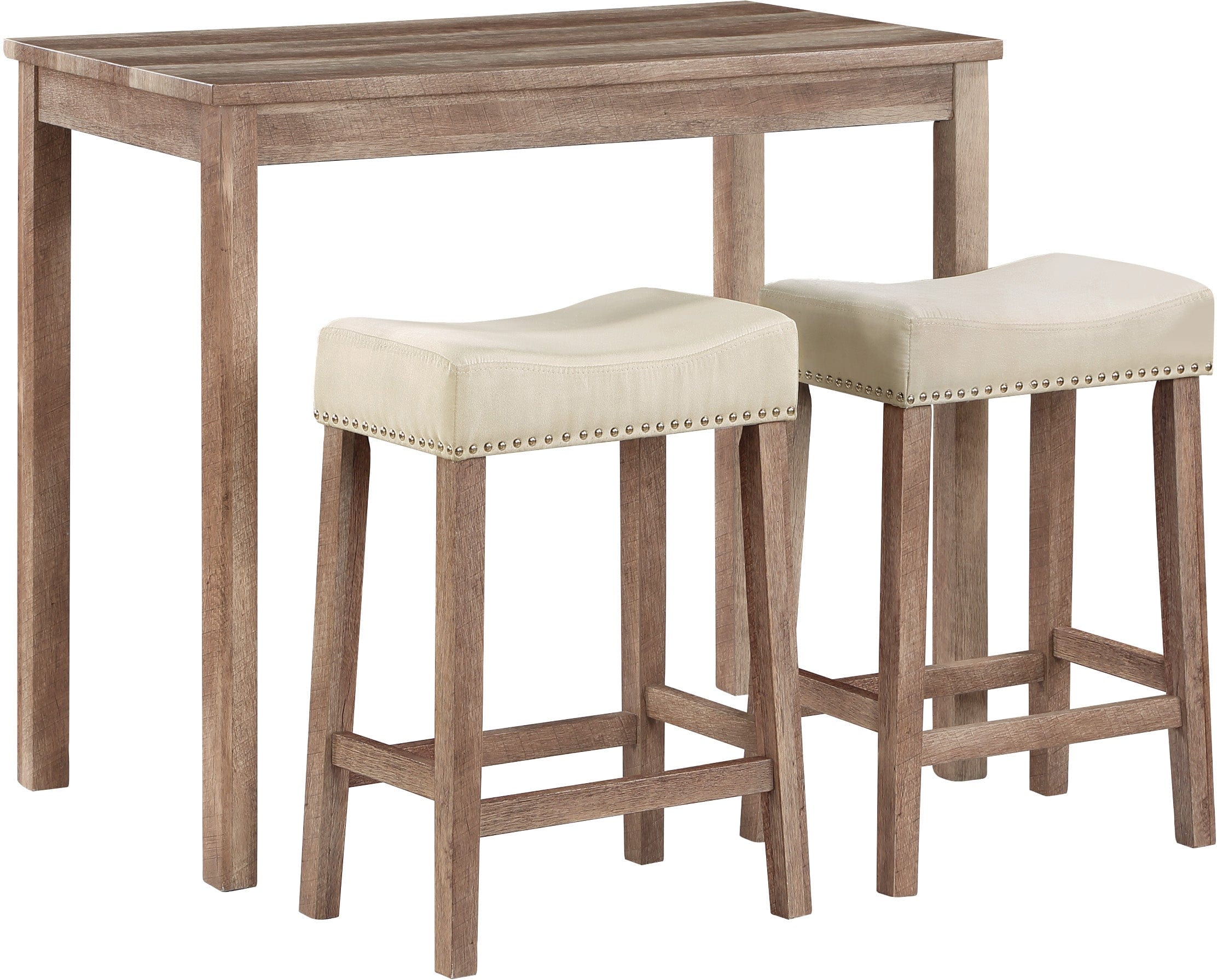 Office Star Celina 3-Piece Counter Height Dining Set [CEL4222] - Perfect for Kitchen Islands, Breakfast Nooks & Small Space Dining