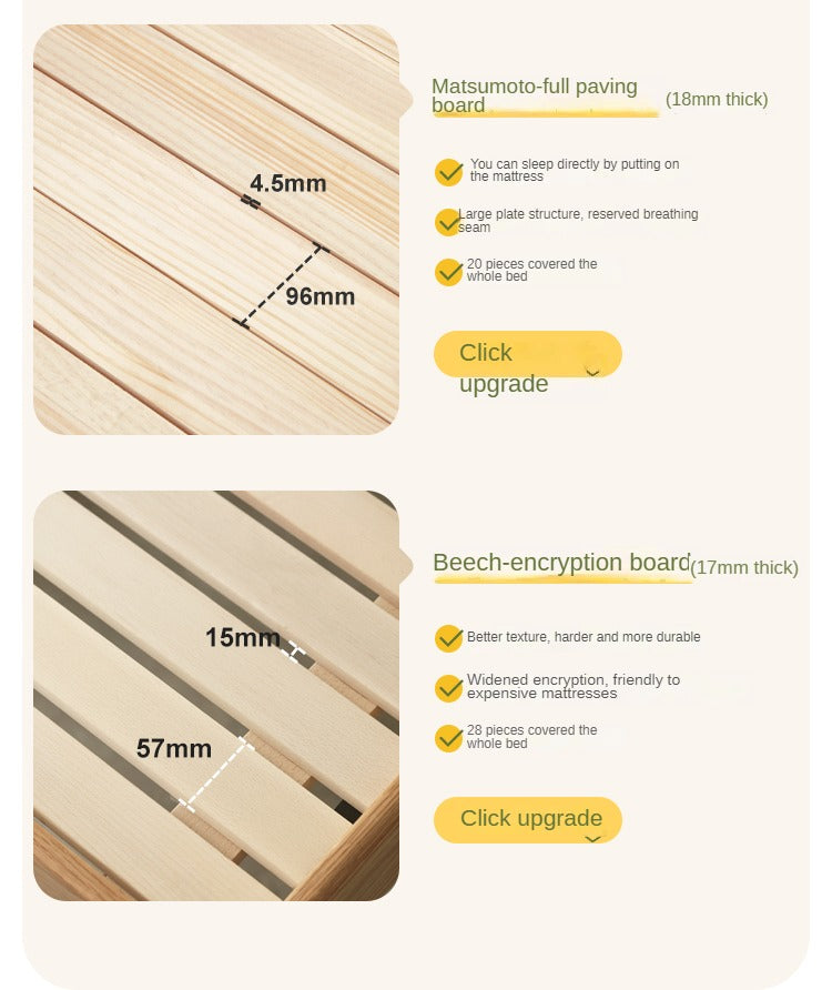 Solid Oak Wood Kids Bed - Sturdy & Safe Toddler Bed Frame for Boys & Girls - Perfect for Nursery, Bedroom, or Playroom