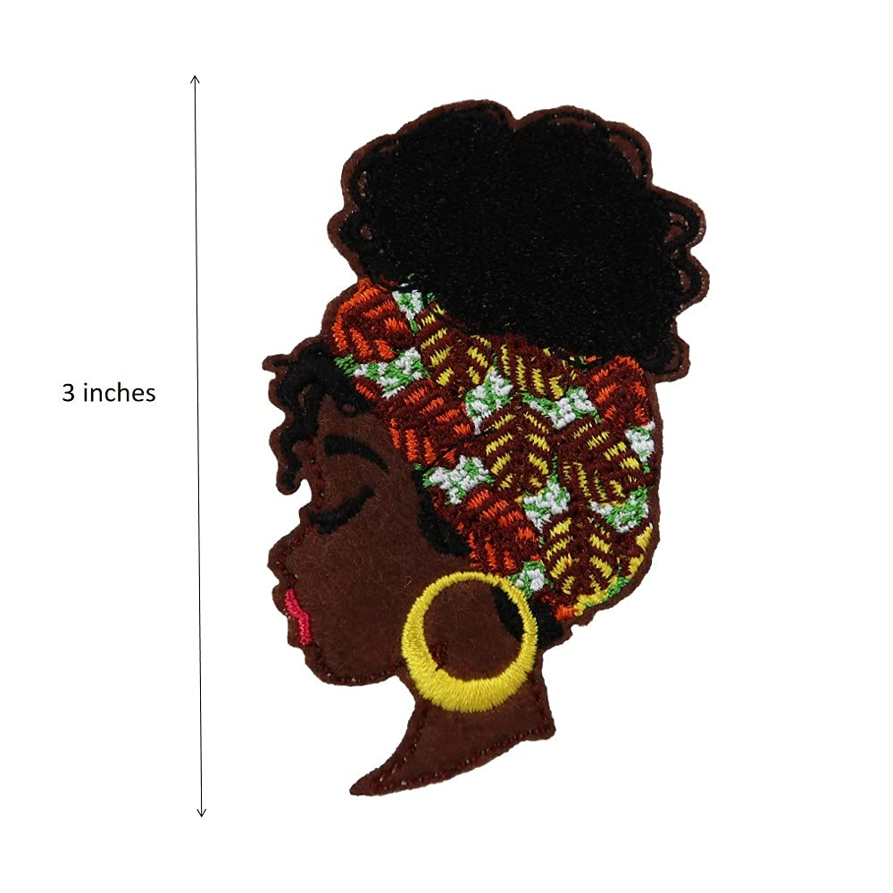 Black Girl Magic Melanin Beauty Embroidered Iron On Patches - BLM Black Lives Matter - Perfect for DIY Clothing, Bags & Accessories