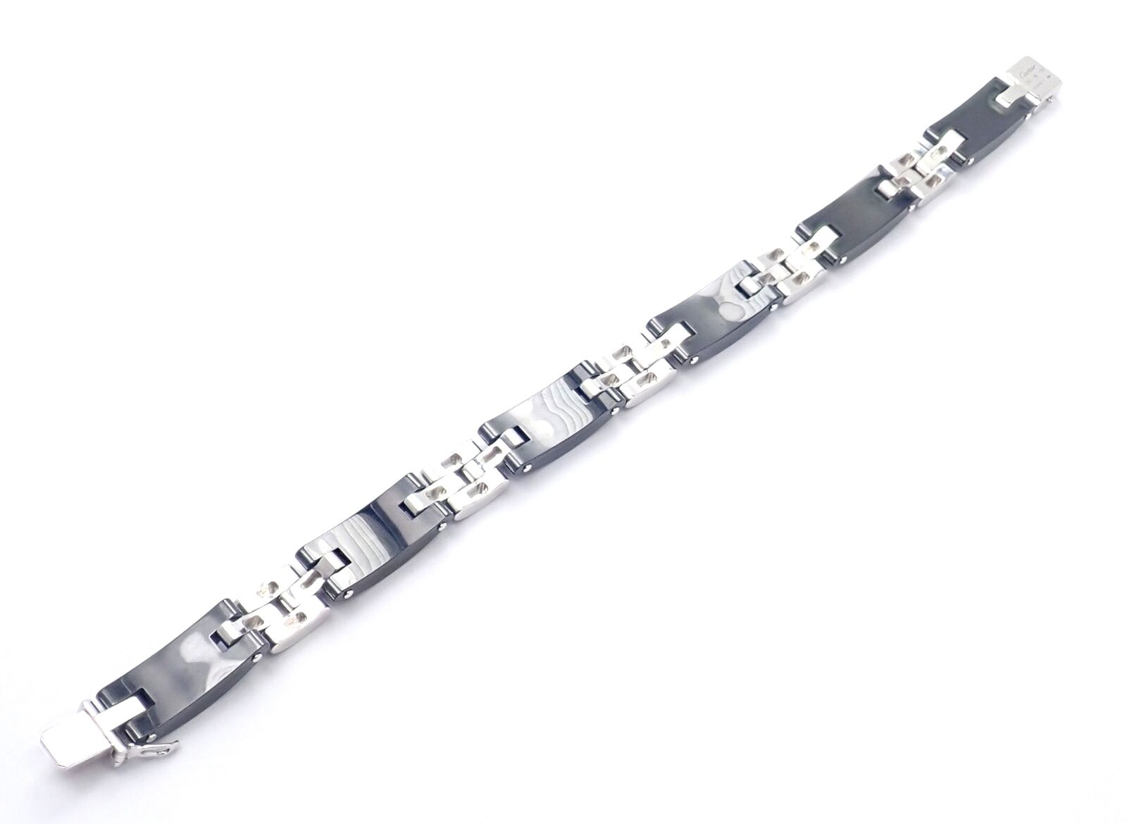 Authentic Cartier Maillon Panthere 18K White Gold Diamond Ceramic Link Bracelet | Luxury Jewelry for Women | Perfect for Gifts, Weddings & Special Occasions