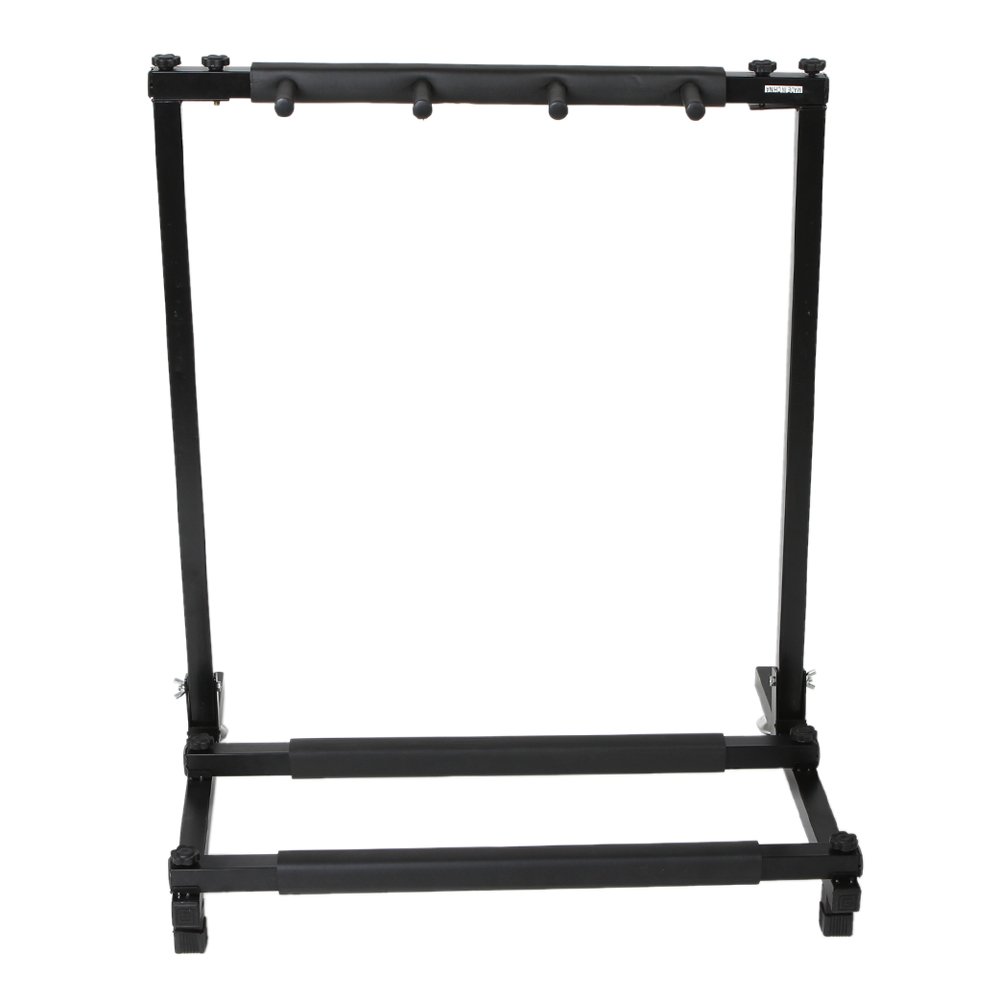 MUITOBOM 3-Piece Folding Guitar Stand Holder - Adjustable & Portable Rack for Acoustic, Bass, Electric Guitars - Perfect for Stage, Studio, Home & Travel Use