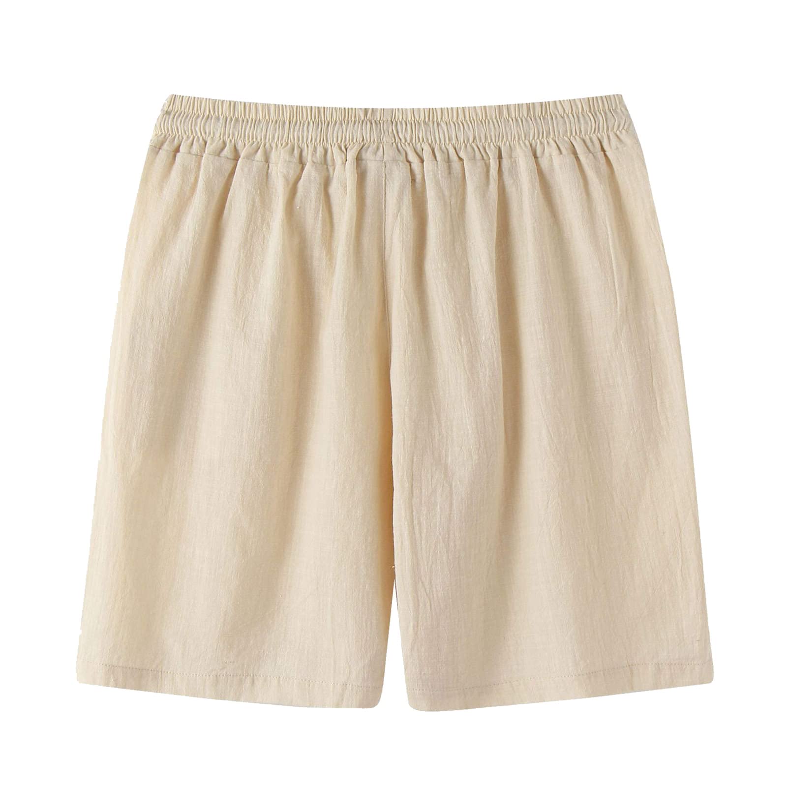 Breathable Cotton Linen Slim Fit Men's Shorts - Lightweight Casual Pants for Spring & Summer - Perfect for Outdoor Activities, Home Relaxation and Travel