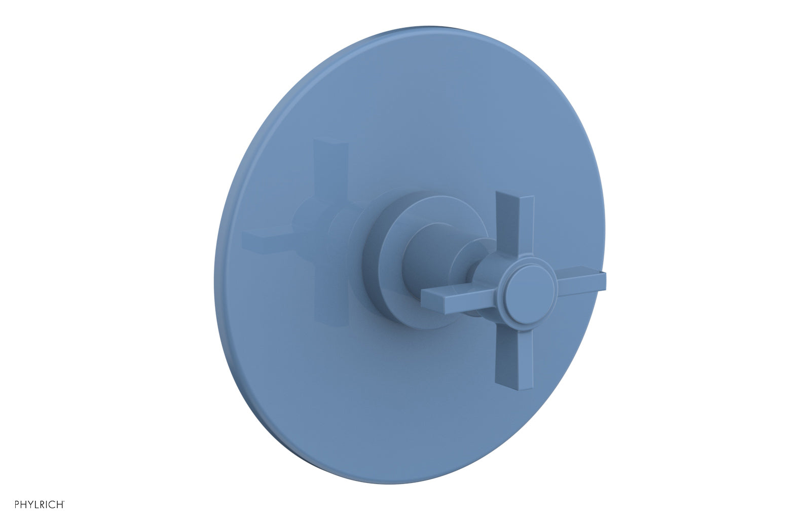 BASIC 1/2 Thermostatic Shower Trim with Blade Cross Handle - DTH137 - Perfect for Modern Bathroom Renovations & Spa-Like Shower Experience