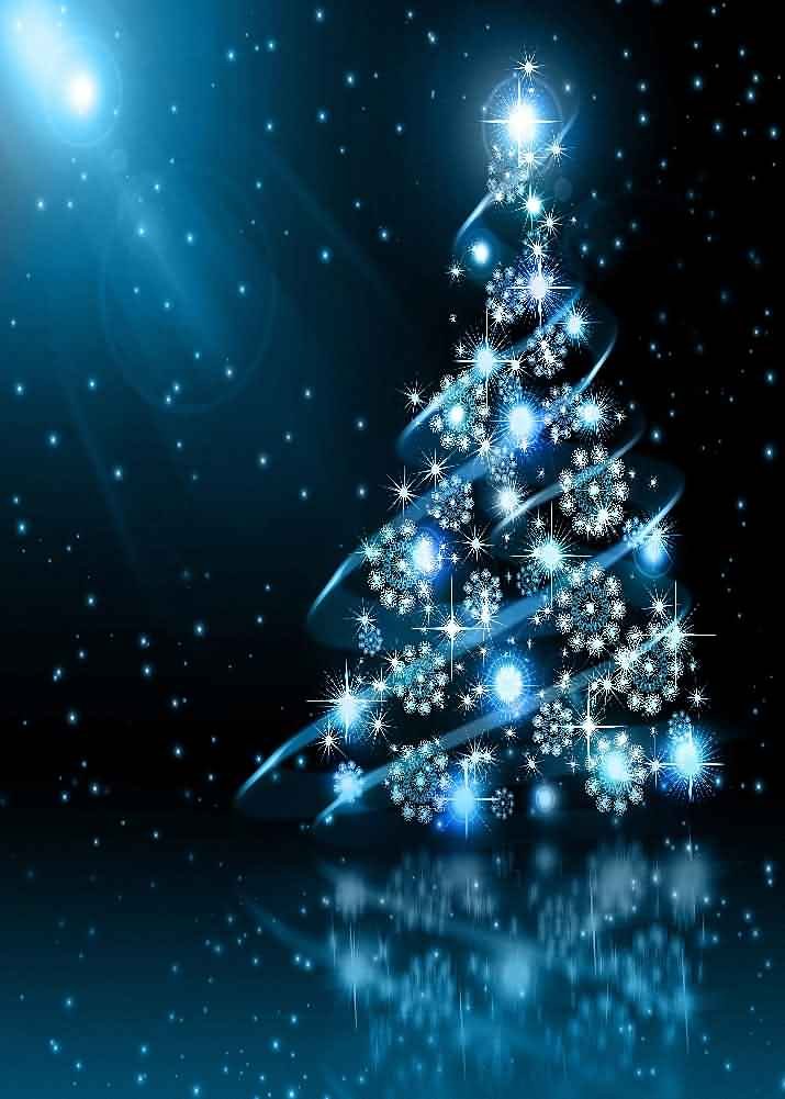 GladsBuy 5' x 7' Twinkling Christmas Tree Backdrop - Holiday Party & Photo Background