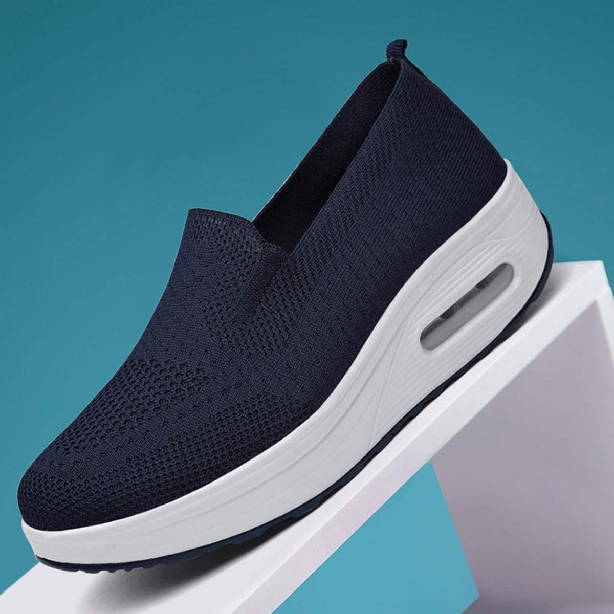 Women's Slip-On Walking Shoes - Lightweight Breathable Mesh Sneakers for Running, Gym & Casual Wear | Comfortable Athletic Tennis Shoes for Women