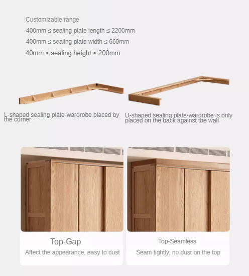Solid Oak Wood Sliding Door Wardrobe - Durable & Stylish Closet Storage for Bedroom, Living Room, and Office Organization