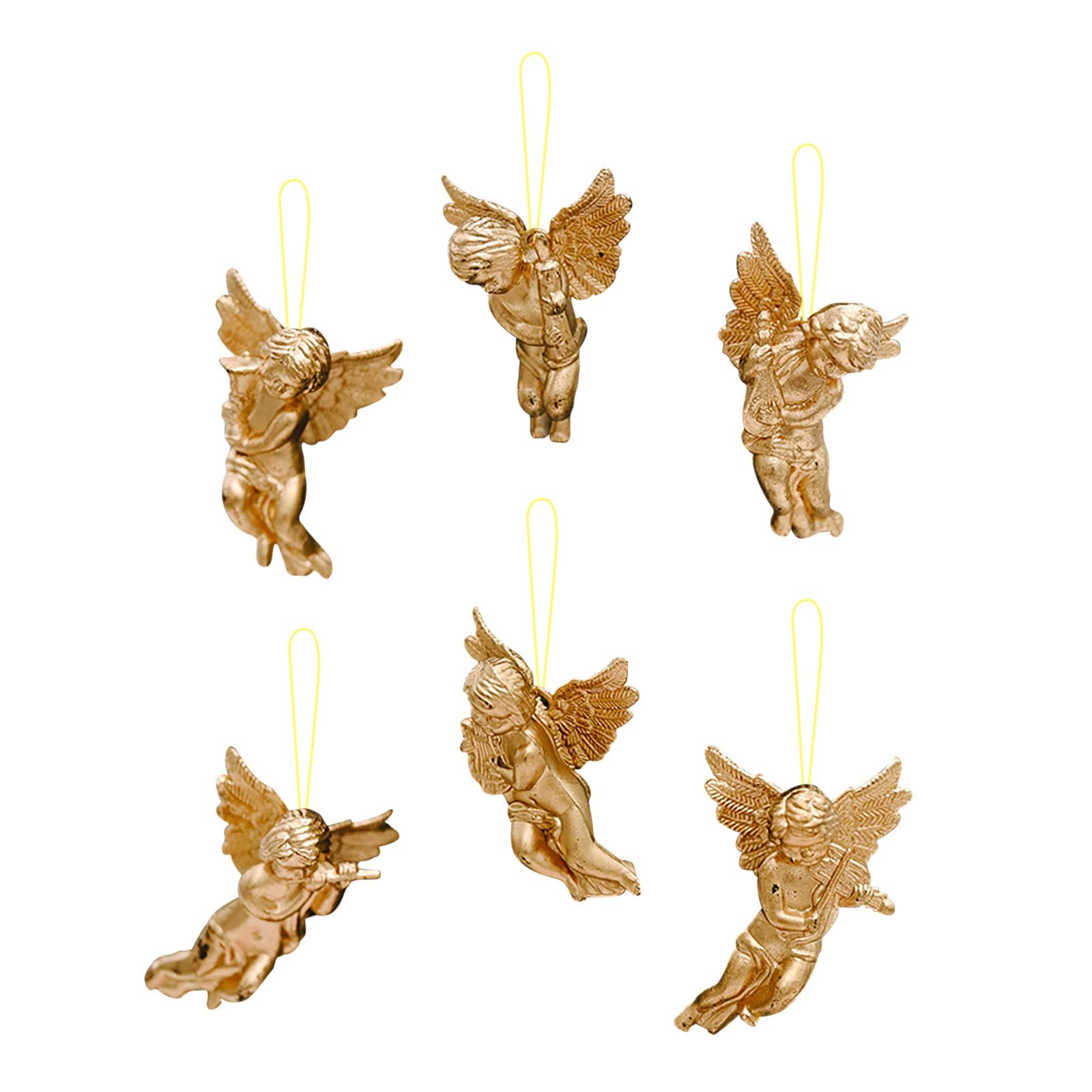 Gold & Silver Angel Christmas Tree Ornaments - Elegant Holiday Decor for Xmas Tree, Home, and Party | Perfect for Festive Decorations, Gift Giving, and Seasonal Celebrations