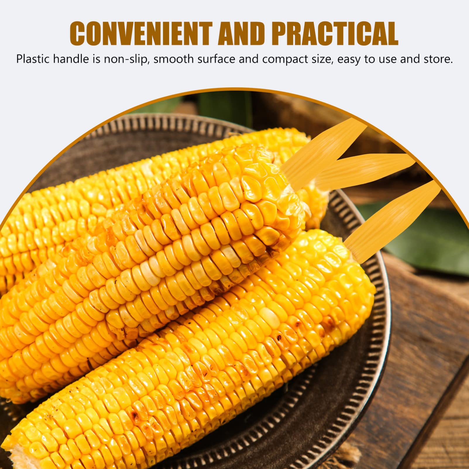 Yardwe 20-Piece Stainless Steel Corn Cob Holders - Professional BBQ Forks for Grilling, Roasting & Picnics | Perfect for Corn on the Cob, Fruits & BBQ Parties (Trumpet Stand Design)