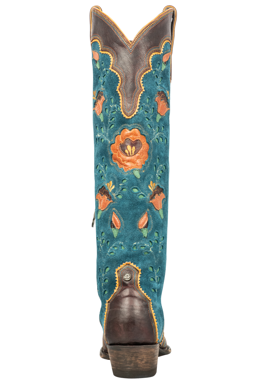 Double D Ranch by Old Gringo Tenderfoot Tilly Cowgirl Boots in Teal - Stylish Western Boots for Women, Country Dancing & Rodeo Events