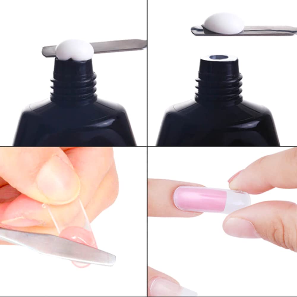 Professional Poly Nail Extension Gel Kit - UV Builder Gel for Nail Art with 1 Polygel Tube, 100 Clear Nails, Buffer, Dual Spatulas, Nail Brush & Clips + Mini UV Lamp (White) | Perfect for Salon, Home Manicures & DIY Nail Extensions