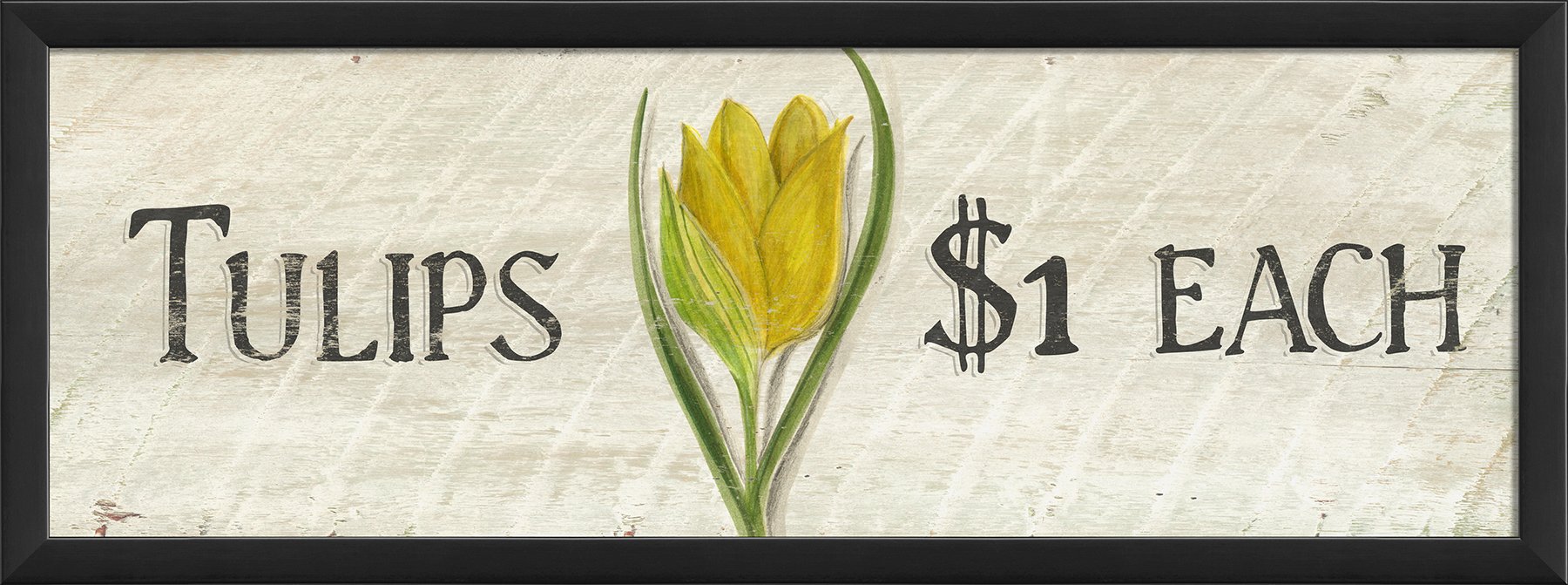 Tulip Wall Art - $1 Ready to Hang Canvas Painting for Home Decor, Living Room, Bedroom & Office