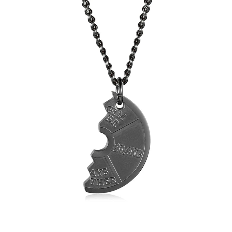 Titanium Steel Dumbbell Pendant Necklace for Men - Gym & Fitness Jewelry Gift - Perfect for Workout Enthusiasts, Bodybuilders, and Sports Lovers (Great for Gym, Weightlifting, and Casual Wear)