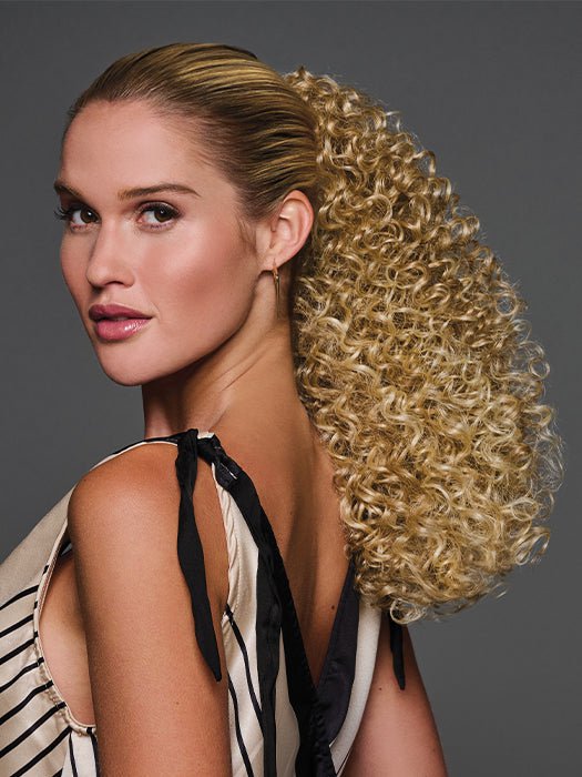 16-Inch Coily Cinched Synthetic Ponytail Hair Extension - Natural Look for Black Women | Perfect for Protective Styles, Everyday Wear & Special Occasions