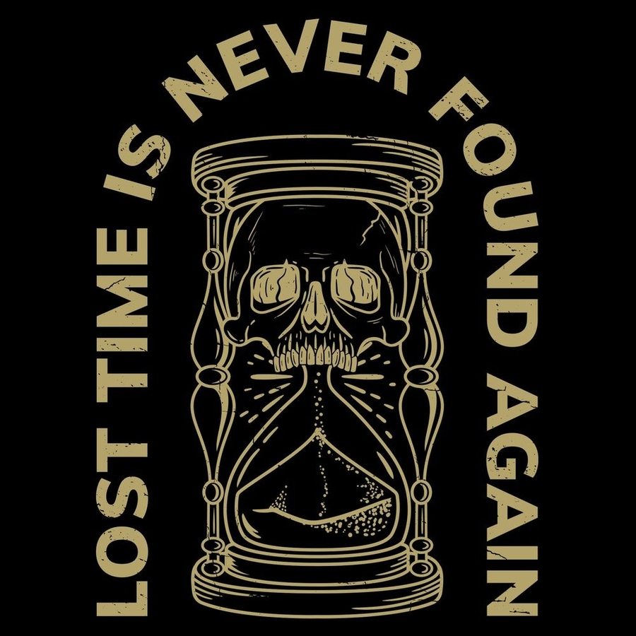 Lost Time Graphic T-Shirt for Men & Women - Black Cotton Tee - Casual Streetwear & Everyday Wear