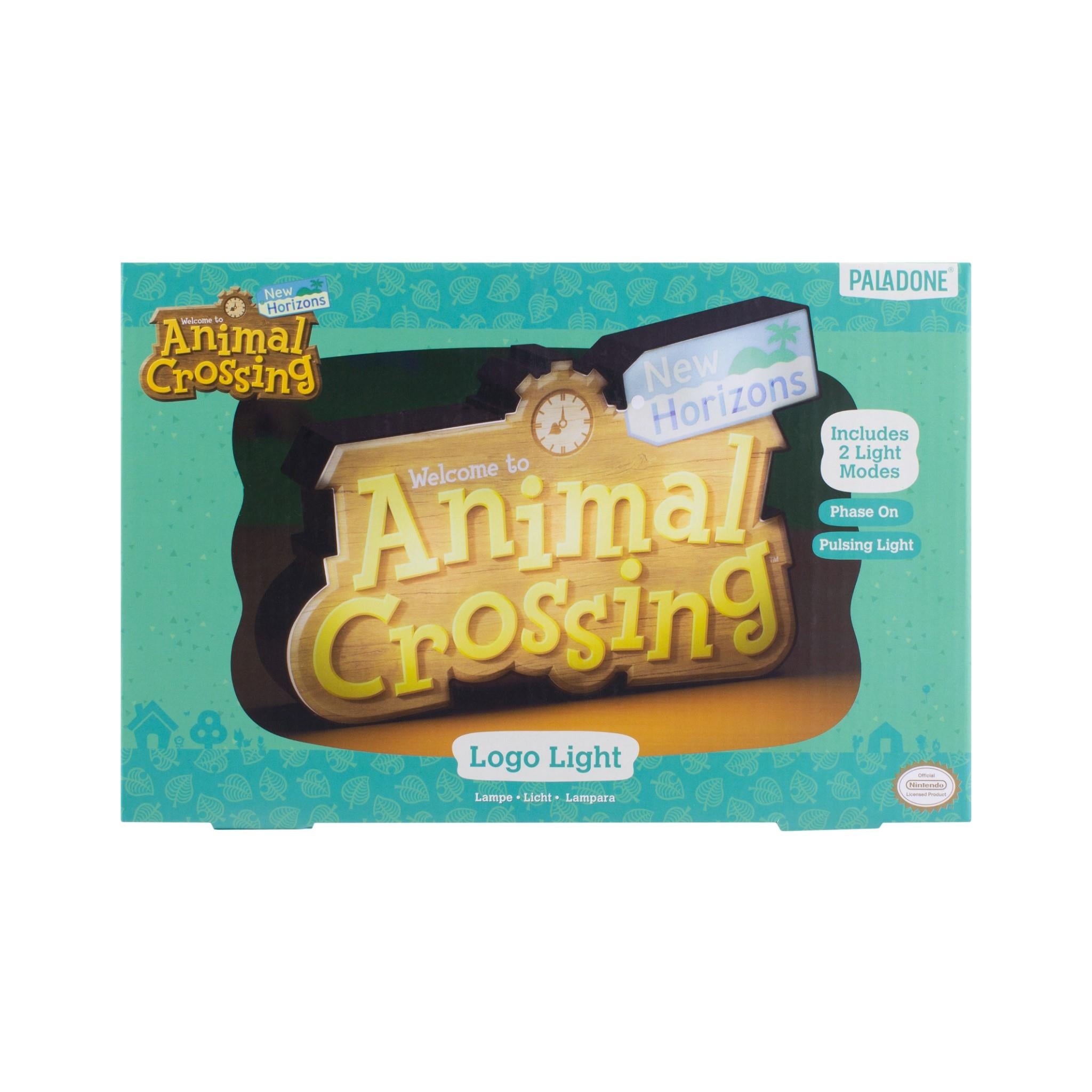 Animal Crossing Logo Light - Official Nintendo Licensed LED Night Light for Gaming Room & Bedroom Decor - Perfect for Fans & Collectors