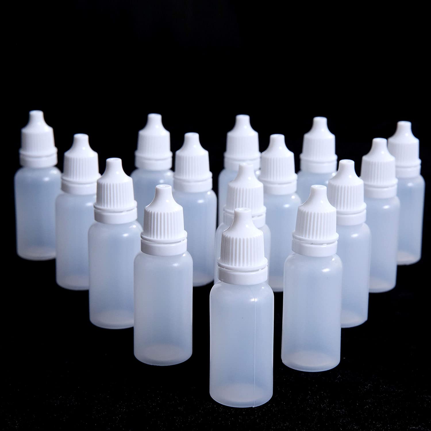 60PCS 15ML Empty Plastic Dropper Bottles with Childproof Cap - LDPE Squeezable Containers for Essential Oils, Solvents, Eye Drops & Saline Solution | Perfect for DIY Beauty, Travel & Medical Use