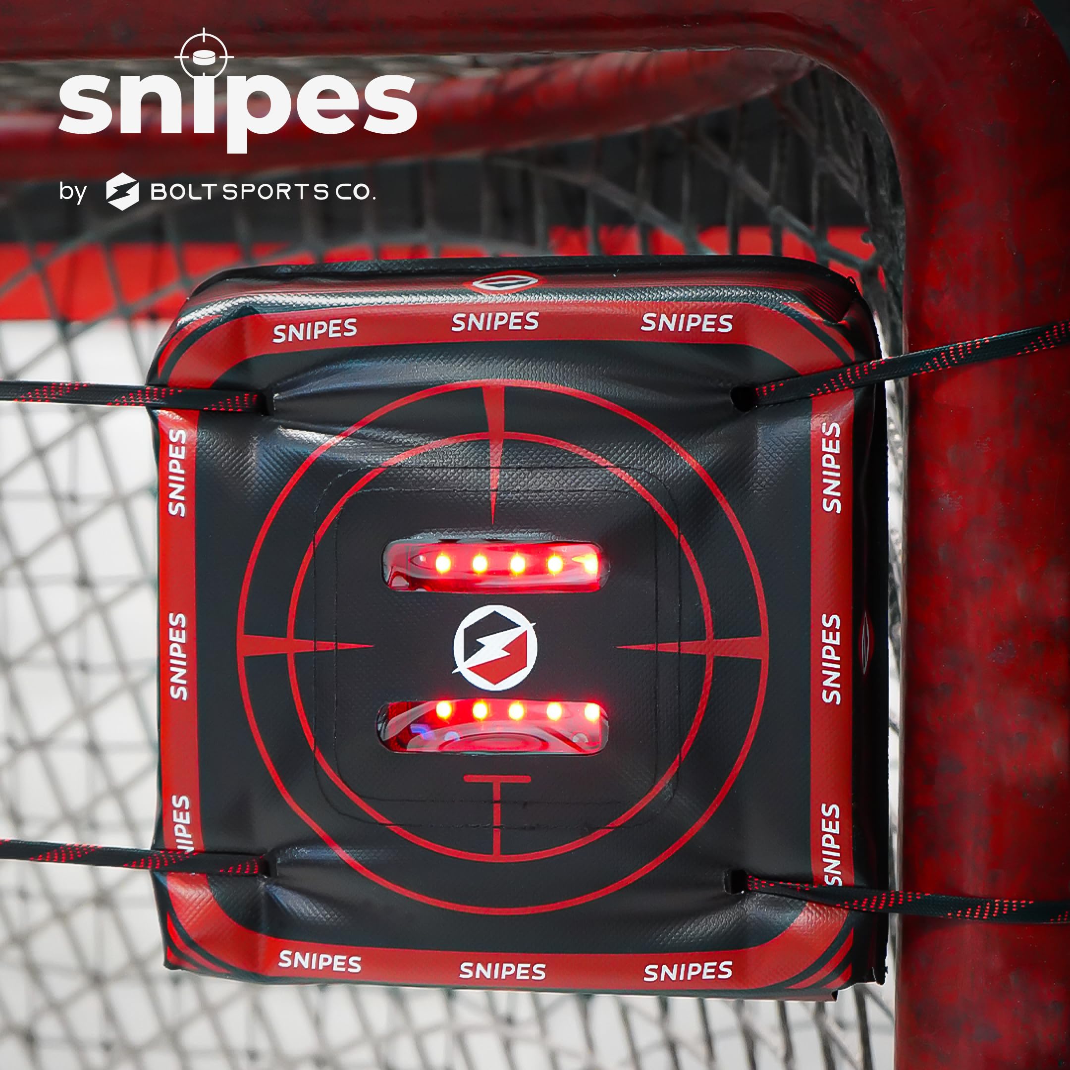 Bolt Sports Snipes 2.0 Electronic Hockey Goalie Target - Portable Shooting Trainer with Smartphone App for Solo & Multiplayer Practice | Perfect for Ice Hockey, Street Hockey & Backyard Training Drills
