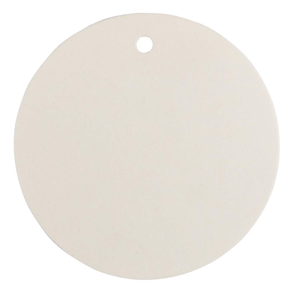 JAM PAPER 2x2 Inch Ivory Circle Gift Tags - 20 Pack - Perfect for Holiday, Birthday & Wedding Presents