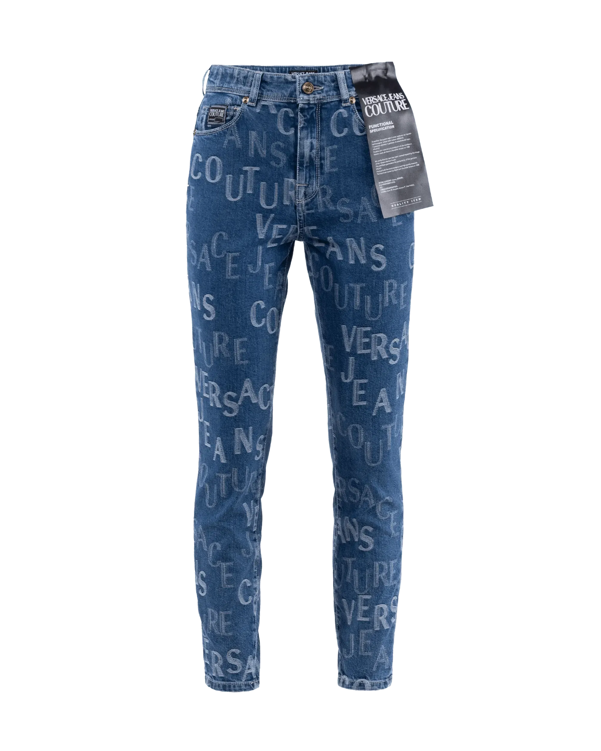 Cropped Logo Skinny Jeans for Women - High Waist Stretch Denim Pants - Trendy Casual & Streetwear Outfits - Perfect for Everyday Wear, Dates, and Shopping
