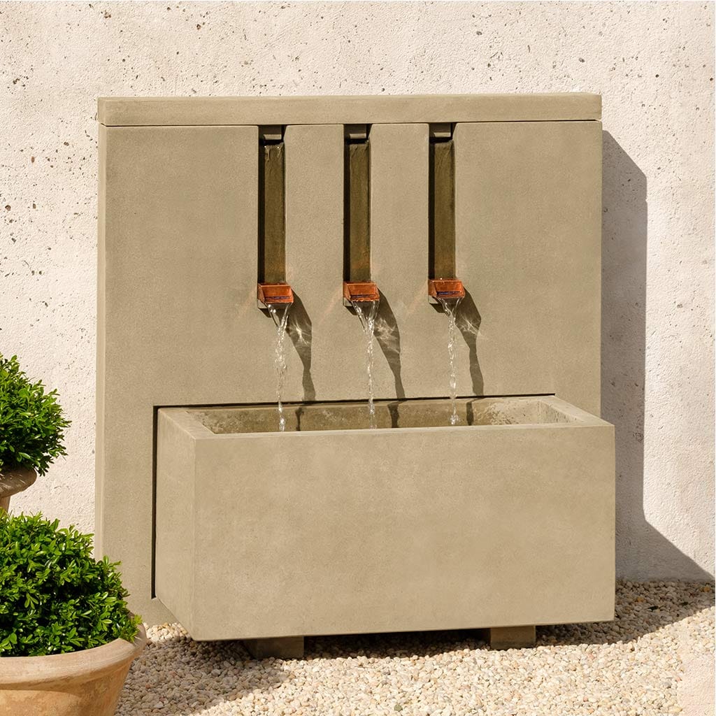 Campania International Mondrian Fountain - Modern Outdoor Garden Water Feature for Patio, Yard, and Landscape Decor