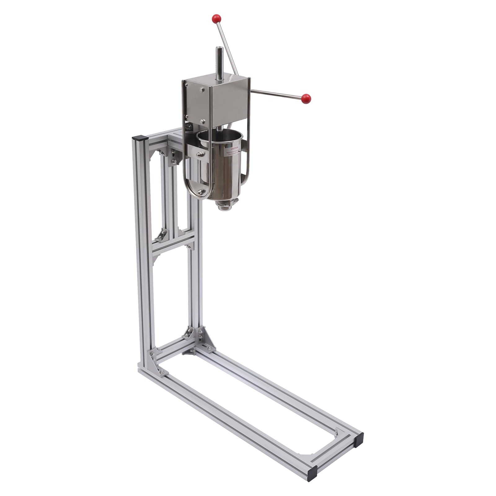 Commercial Churros Maker Machine - 3L Stainless Steel Manual Spanish Churro Doughnut Maker with Vertical Filling, Hand Crank Dessert Equipment for Latin Fruit Snacks - Perfect for Bakeries, Cafes, and Home Use (No Fryer Included)