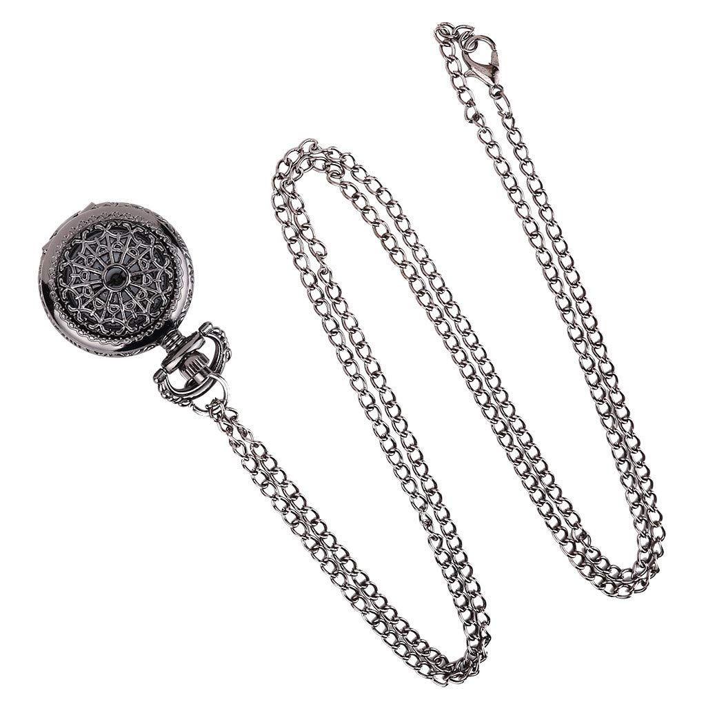 Vintage Roman Quartz Pocket Watch - Classic Round Dial with Alarm, Small Men's Pocket Watch for Formal Events & Antique Collectors