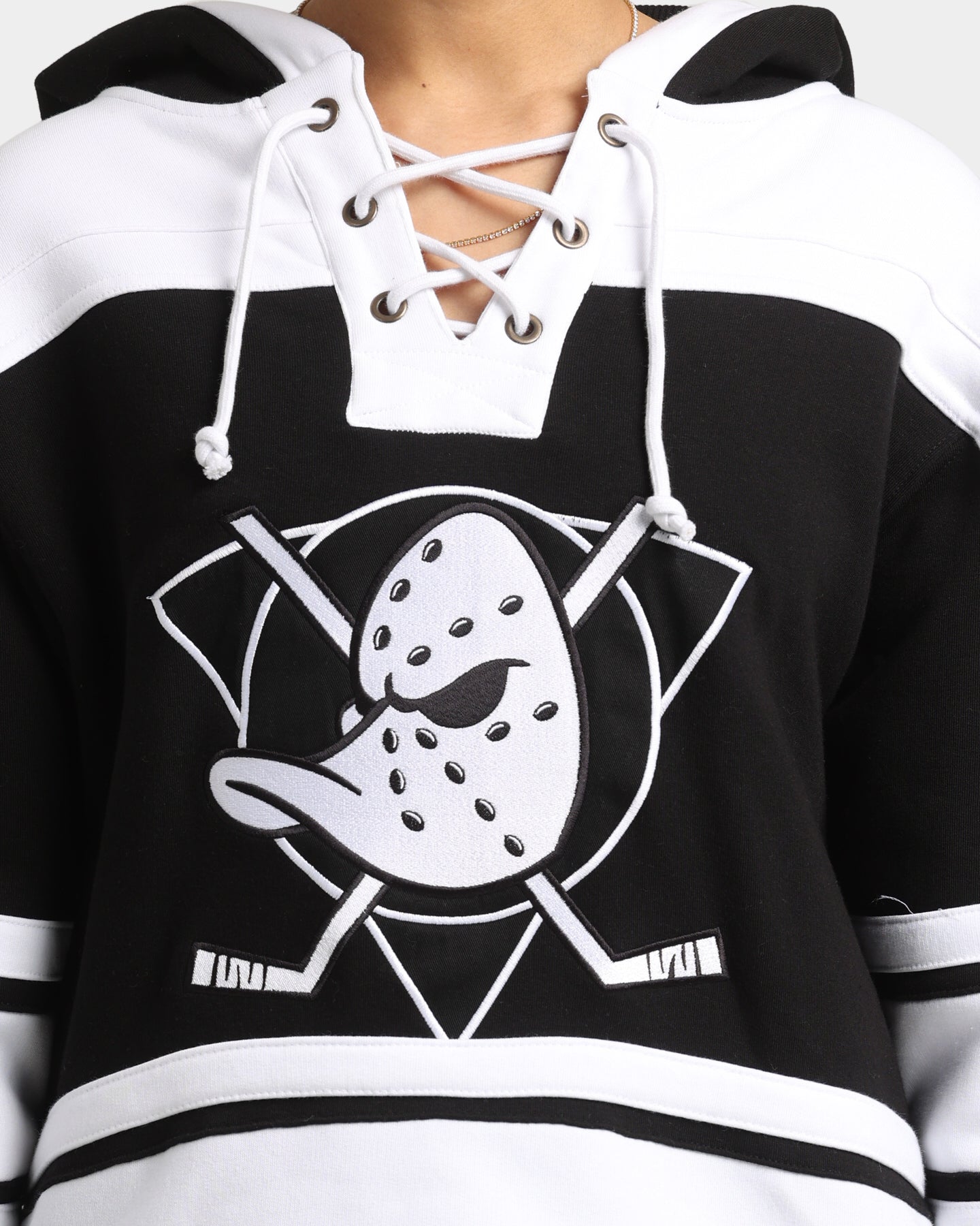 47 Brand Anaheim Ducks NHL Superior '47 Lacer Hoodie - Jet Black Men's Pullover Sweatshirt for Hockey Fans & Streetwear Fashion | Game Day & Casual Wear