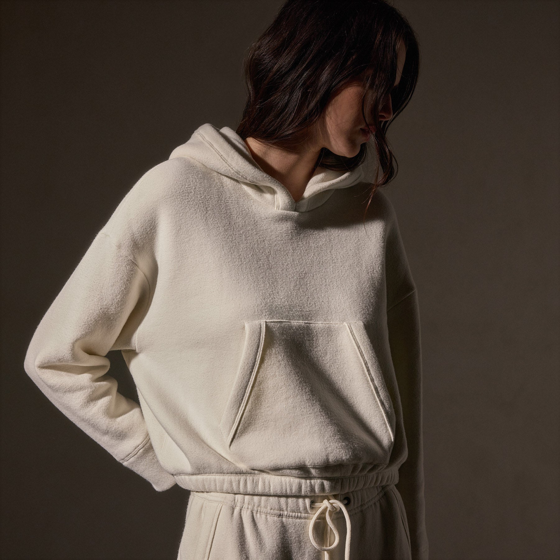 Cozy Hooded Sweatshirt for Women - Soft Ivory Pullover Hoodie | Perfect for Casual Wear, Lounge & Outdoor Activities