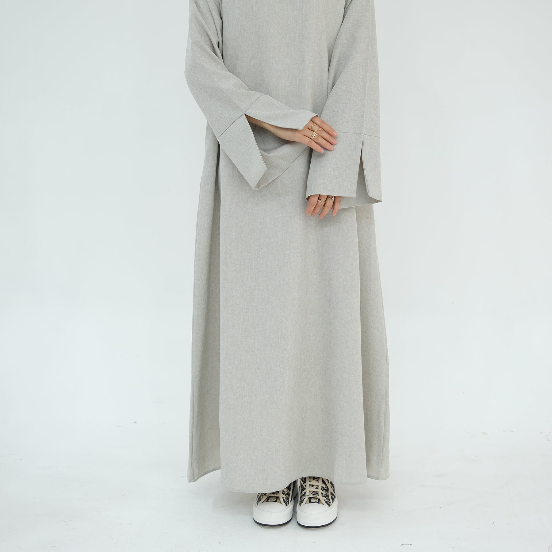 Heather Everyday Abaya Sand - Modest Muslim Dress for Women | Comfortable Daily Wear & Prayer Outfit | Perfect for Home, Mosque & Special Occasions