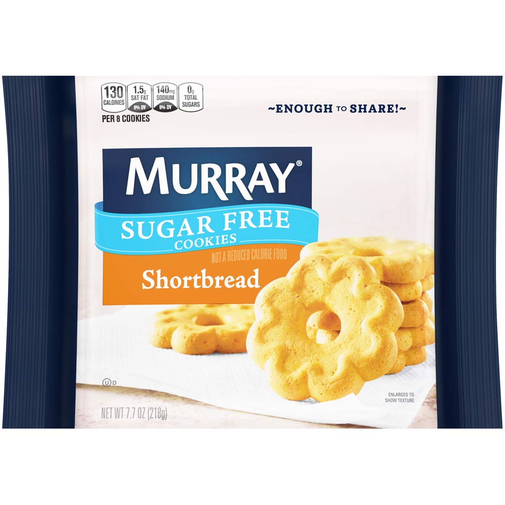 Sugar Free Shortbread Cookies by Murray - 7.7 Oz Pack (1 Count) | Low Carb Keto Snacks for Diabetics & Weight Loss - Perfect for Tea Time, Office Snacks & Gift Baskets