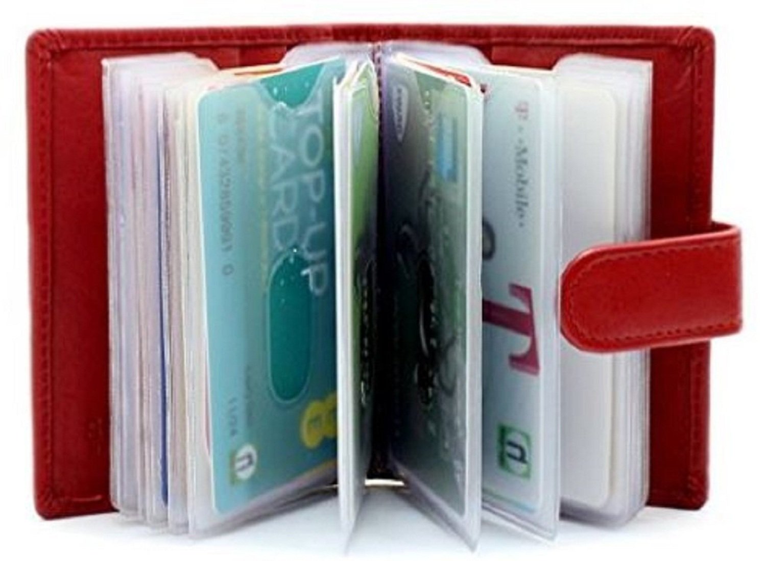 Genuine Leather Credit Card Holder Wallet - RFID Blocking Slim Card Case for Men & Women - Perfect for Travel, Business & Everyday Use
