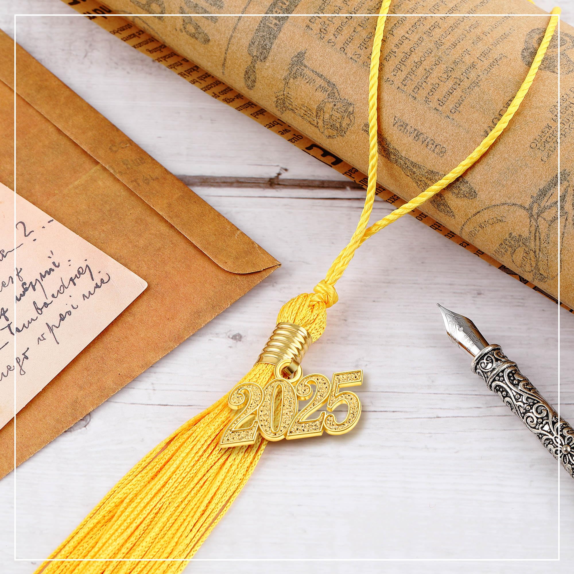 12-Piece 2024 Graduation Tassels Set - Classic Academic Cap Tassels for High School & College Graduation Ceremonies, Parties & Decorations - Perfect for Graduation Photos, Yearbooks & Keepsakes