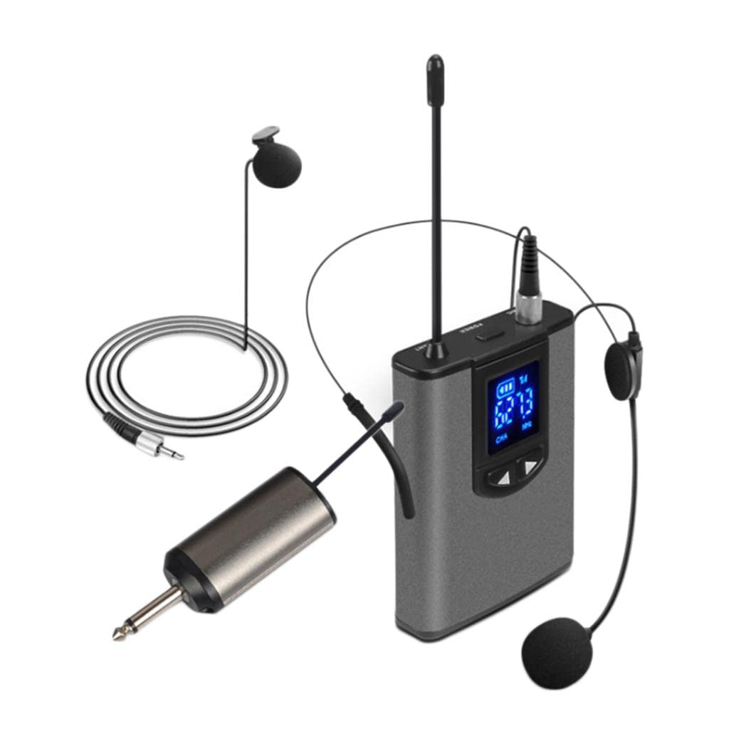 MERISHOPP Wireless Lavalier Microphone with Bodypack Transmitter - Professional Clip-on Lapel Mic for YouTube, Podcasting, Vlogging & Live Streaming | High-Quality Wireless Headset Mic for Content Creators