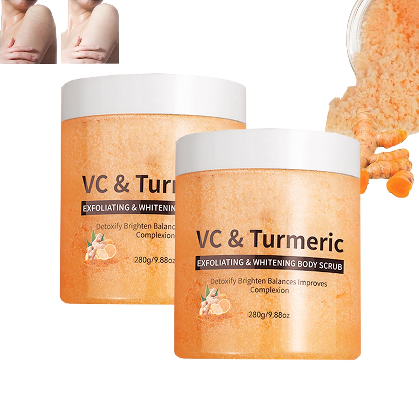 Veenourish Turmeric Glow Salt Scrub - Exfoliating Body Scrub for Smooth Skin | Moisturizing & Deep Cleansing Bath Scrub with Turmeric | Perfect for Spa Day, Dry Skin Care & Self-Care Routine