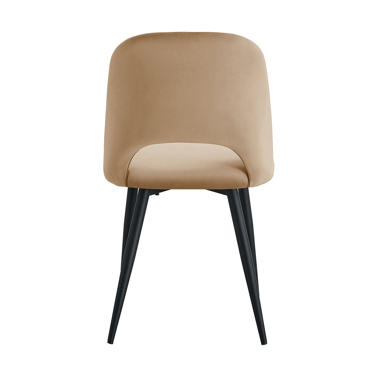 Luxury Asta Velvet Dining Chairs (Set of 2) - Modern Upholstered Side Chairs for Kitchen, Dining Room & Home Decor - Soft Velvet Fabric with Sturdy Metal Legs