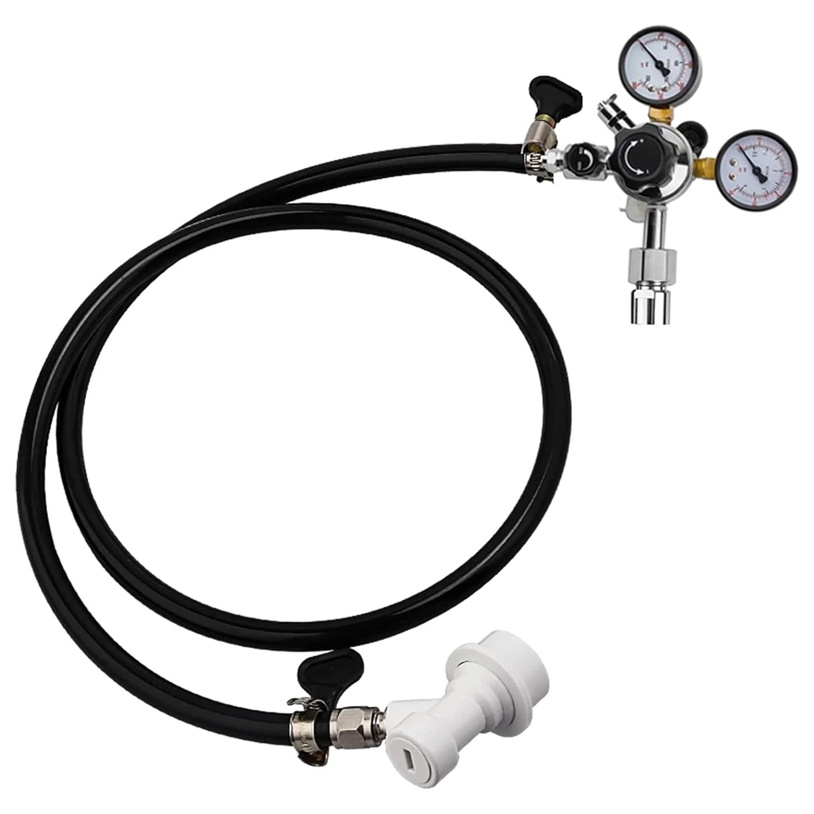Home Brew Beer CO2 Regulator with Pressure Relief Valve, 5/16