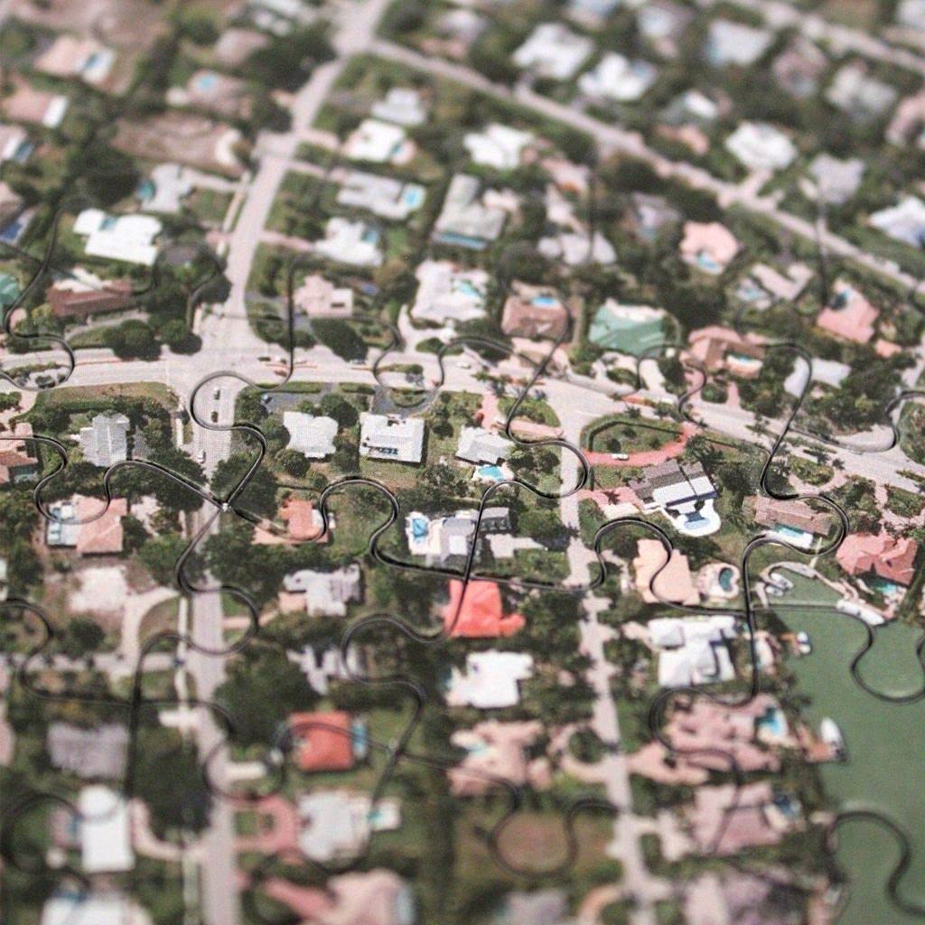 Custom Aerial Map Jigsaw Puzzle - 400 Piece Personalized Housewarming Gift for Puzzle Lovers | Unique New Home Decor & First Home Keepsake | Perfect for Family Game Nights & Home Decor Display