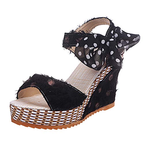 Kledbying Women's Flat Wedge Strappy Sandals - Fashion Summer Boho Beach Sandals with Espadrille Platform | Perfect for Casual Outings, Vacations & Beach Wear