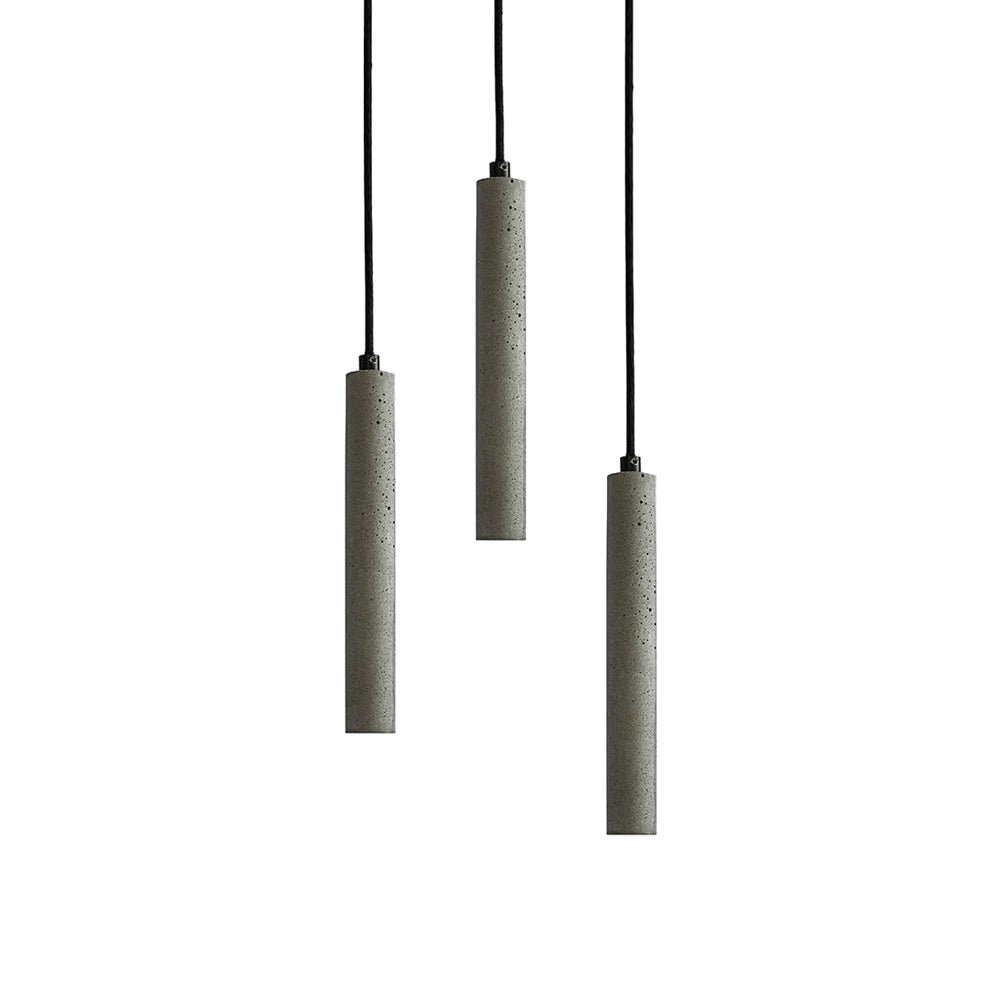 Modern Concrete Pendant Lights - Industrial Style Hanging Fixtures for Kitchen Island, Dining Room & Bedroom Lighting - Durable & Minimalist Design