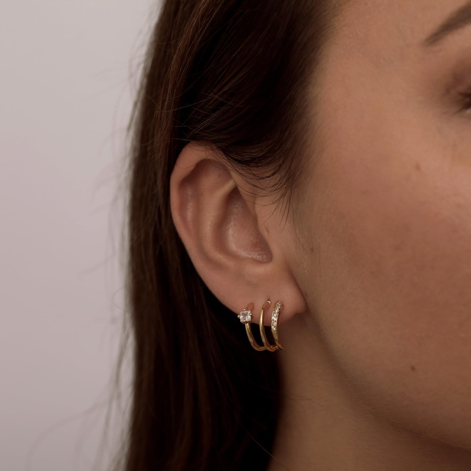 14K Gold Plated Hoop Earrings for Women - Lightweight Hypoallergenic Paperclip Twist Rope Hammered Diamond Small Earrings | Dainty Gold/Silver Jewelry Gifts for Her | Perfect for Everyday Wear, Parties & Special Occasions